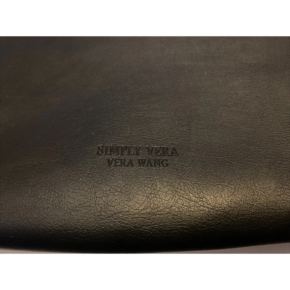 Simply Vera Wang Adrienne Top Zip Black Chain Strap Crossbody Bag